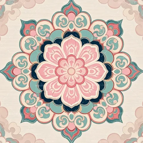 敦煌桃花纹